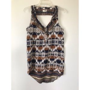 Tunic dress with open back, size s great print